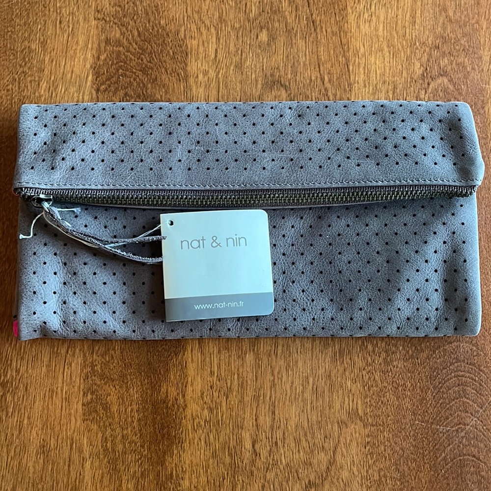 French designer Nat & Nin Chic Perforated Leather Wallet